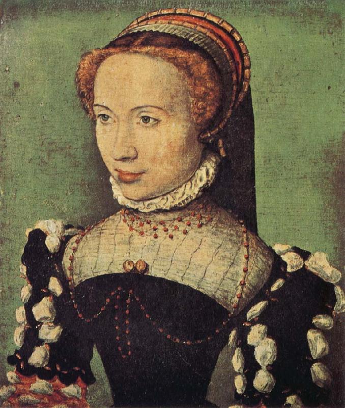 CORNEILLE DE LYON Portrait of Gabrielle de Roche-chouart Sweden oil painting art